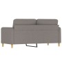 Sofá de 2 plazas de tela gris taupé 140 cm de , Sofás - Ref: Foro24-359485, Precio: 226,96 €, Descuento: %