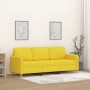 Sofá de 3 plazas de tela amarillo claro 180 cm de , Sofás - Ref: Foro24-359491, Precio: 262,29 €, Descuento: %