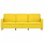 Sofá de 3 plazas de tela amarillo claro 180 cm de , Sofás - Ref: Foro24-359491, Precio: 262,29 €, Descuento: %
