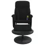 Sillón reclinable de masaje con reposapiés terciopelo negro de , Sillones - Ref: Foro24-356702, Precio: 189,84 €, Descuento: %