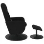 Sillón reclinable de masaje con reposapiés terciopelo negro de , Sillones - Ref: Foro24-356702, Precio: 189,84 €, Descuento: %