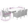 Set comedor de jardín 9 pzas con cojines ratán sintético beige en Conjuntos de jardín | Comprar online en Foru.es