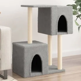 Rascador para gatos con postes de sisal gris claro 86 cm de , Mobiliario para gatos - Ref: Foro24-172101, Precio: 36,70 €, De...