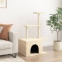 Rascador para gatos con postes de sisal color crema 110 cm de , Mobiliario para gatos - Ref: Foro24-172103, Precio: 32,46 €, ...