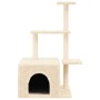 Rascador para gatos con postes de sisal color crema 110 cm de , Mobiliario para gatos - Ref: Foro24-172103, Precio: 32,46 €, ...