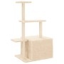 Rascador para gatos con postes de sisal color crema 110 cm de , Mobiliario para gatos - Ref: Foro24-172103, Precio: 32,46 €, ...