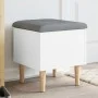Engineered wood storage bench in white, 42x42x46 cm by , Benches for halls and storage - Ref: Foro24-835061, Price: 56,02 €, ...