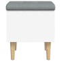 Banco con almacenaje madera de ingeniería blanco 42x42x46 cm de , Bancos para recibidores y almacenamiento - Ref: Foro24-8350...