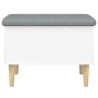 Banco con almacenaje madera de ingeniería blanco 62x42x46 cm de , Bancos para recibidores y almacenamiento - Ref: Foro24-8350...