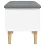 Banco con almacenaje madera de ingeniería blanco 62x42x46 cm de , Bancos para recibidores y almacenamiento - Ref: Foro24-8350...
