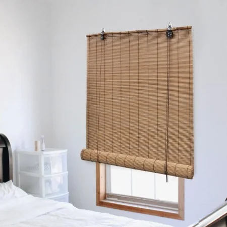 Persiana enrollable de bambú marrón 140x220 cm de vidaXL, Persianas y estores - Ref: Foro24-245815, Precio: 31,68 €, Descuent...