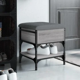 Engineered wood gray Sonoma shoe bench 42x42x45 cm by , Benches for halls and storage - Ref: Foro24-835185, Price: 57,41 €, D...