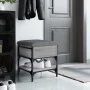 Banco zapatero madera de ingeniería gris Sonoma 42x42x45 cm de , Bancos para recibidores y almacenamiento - Ref: Foro24-83518...
