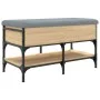 Engineered wood shoe bench in Sonoma oak, 82x42x45 cm. by , Benches for halls and storage - Ref: Foro24-835193, Price: 75,46 ...