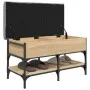 Engineered wood shoe bench in Sonoma oak, 82x42x45 cm. by , Benches for halls and storage - Ref: Foro24-835193, Price: 75,46 ...