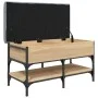 Engineered wood shoe bench in Sonoma oak, 82x42x45 cm. by , Benches for halls and storage - Ref: Foro24-835193, Price: 75,46 ...