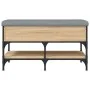 Engineered wood shoe bench in Sonoma oak, 82x42x45 cm. by , Benches for halls and storage - Ref: Foro24-835193, Price: 75,46 ...
