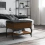 Engineered wood shoe bench in brown oak, 62x42x45 cm by , Benches for halls and storage - Ref: Foro24-835191, Price: 65,17 €,...