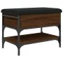 Engineered wood shoe bench in brown oak, 62x42x45 cm by , Benches for halls and storage - Ref: Foro24-835191, Price: 65,17 €,...