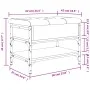 Engineered wood shoe bench in brown oak, 62x42x45 cm by , Benches for halls and storage - Ref: Foro24-835191, Price: 65,17 €,...