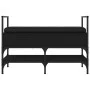 Banco zapatero madera de ingeniería negro 85,5x42x57,5 cm de , Bancos para recibidores y almacenamiento - Ref: Foro24-835229,...