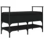 Banco zapatero madera de ingeniería negro 85,5x42x57,5 cm de , Bancos para recibidores y almacenamiento - Ref: Foro24-835229,...