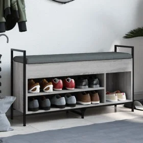 Sonoma graue Schuhbank aus Holzwerkstoff 105,5x32x57,5cm von , Bänke für Hallen und Lager - Ref: Foro24-835215, Preis: 84,54 ...
