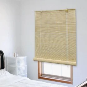 Persiana enrollable de bambú color natural 150x160 cm de vidaXL, Persianas y estores - Ref: Foro24-245816, Precio: 26,16 €, D...
