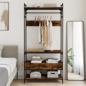Armario cajones madera ingeniería roble ahumado 89x39x184,5 cm de , Armarios roperos - Ref: Foro24-838955, Precio: 127,56 €, ...
