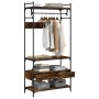 Armario cajones madera ingeniería roble ahumado 89x39x184,5 cm de , Armarios roperos - Ref: Foro24-838955, Precio: 129,59 €, ...