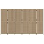 Biombo de 6 paneles ratán sintético beige de , Divisores de ambientes - Ref: Foro24-365355, Precio: 276,16 €, Descuento: %