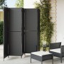 Biombo de 5 paneles ratán sintético negro de , Divisores de ambientes - Ref: Foro24-365348, Precio: 186,01 €, Descuento: %