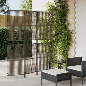 Biombo de 3 paneles ratán sintético gris de , Divisores de ambientes - Ref: Foro24-365374, Precio: 102,20 €, Descuento: %