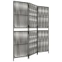 Biombo de 3 paneles ratán sintético gris de , Divisores de ambientes - Ref: Foro24-365374, Precio: 102,20 €, Descuento: %