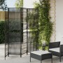 Biombo de 4 paneles ratán sintético negro de , Divisores de ambientes - Ref: Foro24-365376, Precio: 124,48 €, Descuento: %
