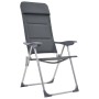 Sillas de camping de aluminio 2 unidades gris 58x69x111 cm de vidaXL, Mobiliario de camping - Ref: Foro24-44312, Precio: 159,...
