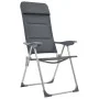 Sillas de camping de aluminio 2 unidades gris 58x69x111 cm de vidaXL, Mobiliario de camping - Ref: Foro24-44312, Precio: 167,...