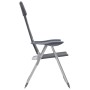 Sillas de camping de aluminio 2 unidades gris 58x69x111 cm de vidaXL, Mobiliario de camping - Ref: Foro24-44312, Precio: 159,...