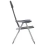 Sillas de camping de aluminio 2 unidades gris 58x69x111 cm de vidaXL, Mobiliario de camping - Ref: Foro24-44312, Precio: 167,...