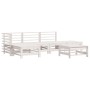 Juego de muebles de jardín 6 piezas madera maciza pino blanco de , Conjuntos de jardín - Ref: Foro24-3186334, Precio: 372,78 ...