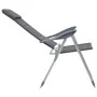 Sillas de camping de aluminio 2 unidades gris 58x69x111 cm de vidaXL, Mobiliario de camping - Ref: Foro24-44312, Precio: 167,...