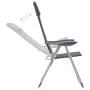 Sillas de camping de aluminio 2 unidades gris 58x69x111 cm de vidaXL, Mobiliario de camping - Ref: Foro24-44312, Precio: 167,...