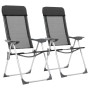 Sillas de camping plegables de aluminio 2 unidades negro de vidaXL, Mobiliario de camping - Ref: Foro24-44305, Precio: 135,19...