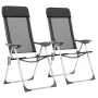 Sillas de camping plegables de aluminio 2 unidades negro de vidaXL, Mobiliario de camping - Ref: Foro24-44305, Precio: 132,80...