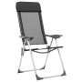 Sillas de camping plegables de aluminio 2 unidades negro de vidaXL, Mobiliario de camping - Ref: Foro24-44305, Precio: 135,19...