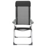 Sillas de camping plegables de aluminio 2 unidades negro de vidaXL, Mobiliario de camping - Ref: Foro24-44305, Precio: 135,19...