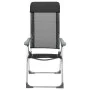 Sillas de camping plegables de aluminio 2 unidades negro de vidaXL, Mobiliario de camping - Ref: Foro24-44305, Precio: 132,80...