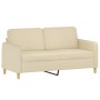 Sofá de 2 plazas con cojines tela color crema 140 cm de , Sofás - Ref: Foro24-3200911, Precio: 222,47 €, Descuento: %