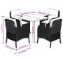 Set comedor de jardín 5 pzas cojines ratán sintético gris claro en Conjuntos de jardín | Comprar online en Foru.es
