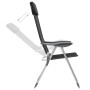 Sillas de camping plegables de aluminio 2 unidades negro de vidaXL, Mobiliario de camping - Ref: Foro24-44305, Precio: 135,19...